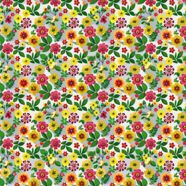 Kumaş, tişört ve yastık kılıfı için çiçek desenli tasarım. Yapraklı çiçek deseni. Çiçek buketleri çiçek kompozisyonları. Çiçek deseni