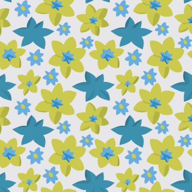 Kumaş, tişört ve yastık kılıfı için çiçek desenli tasarım. Yapraklı çiçek deseni. Çiçek buketleri çiçek kompozisyonları. Çiçek deseni