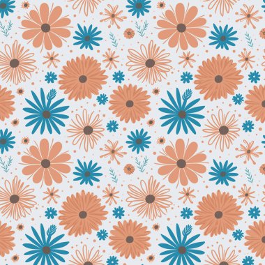 Kumaş, tişört ve yastık kılıfı için çiçek desenli tasarım. Yapraklı çiçek deseni. Çiçek buketleri çiçek kompozisyonları. Çiçek deseni