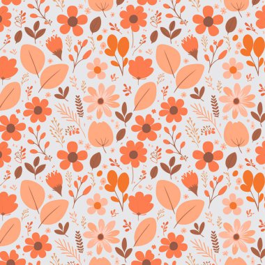 Kumaş, tişört ve yastık kılıfı için çiçek desenli tasarım. Yapraklı çiçek deseni. Çiçek buketleri çiçek kompozisyonları. Çiçek deseni