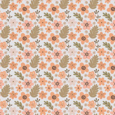 Kumaş, tişört ve yastık kılıfı için çiçek desenli tasarım. Yapraklı çiçek deseni. Çiçek buketleri çiçek kompozisyonları. Çiçek deseni