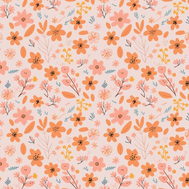 Kumaş, tişört ve yastık kılıfı için çiçek desenli tasarım. Yapraklı çiçek deseni. Çiçek buketleri çiçek kompozisyonları. Çiçek deseni