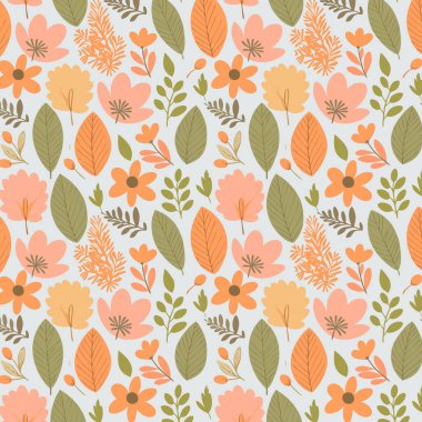 Kumaş, tişört ve yastık kılıfı için çiçek desenli tasarım. Yapraklı çiçek deseni. Çiçek buketleri çiçek kompozisyonları. Çiçek deseni