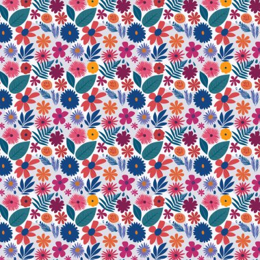 Desen sanat tasarımı. Yapraklı çiçek deseni. Çiçek buketleri. Çiçek kompozisyonları. Çiçek deseni