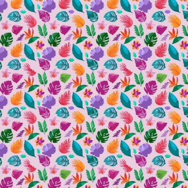 Desen sanat tasarımı. Yapraklı çiçek deseni. Çiçek buketleri. Çiçek kompozisyonları. Çiçek deseni