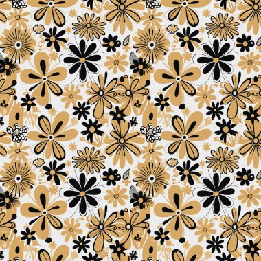 Desen sanat tasarımı. Yapraklı çiçek deseni. Çiçek buketleri. Çiçek kompozisyonları. Çiçek deseni