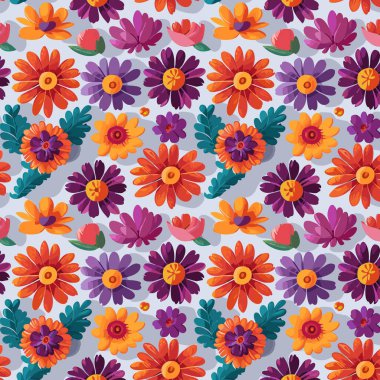 Desen sanat tasarımı. Yapraklı çiçek deseni. Çiçek buketleri. Çiçek kompozisyonları. Çiçek deseni