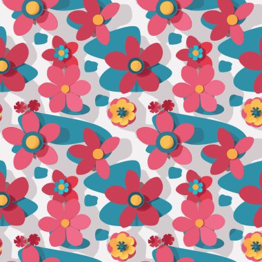 Desen sanat tasarımı. Yapraklı çiçek deseni. Çiçek buketleri. Çiçek kompozisyonları. Çiçek deseni