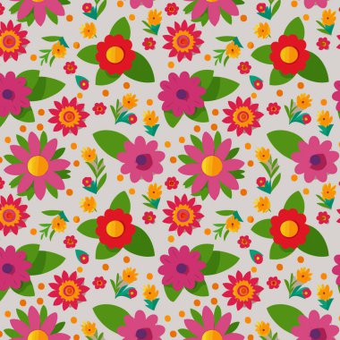 Desen sanat tasarımı. Yapraklı çiçek deseni. Çiçek buketleri. Çiçek kompozisyonları. Çiçek deseni