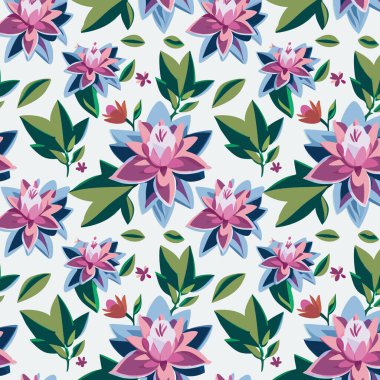 Yapraklı çiçek deseni. Çiçek buketleri çiçek kompozisyonları. Çiçek deseni