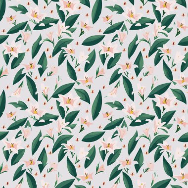 Yapraklı çiçek deseni. Çiçek buketleri çiçek kompozisyonları. Çiçek deseni