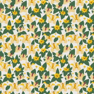 Yapraklı çiçek deseni. Çiçek buketleri çiçek kompozisyonları. Çiçek deseni