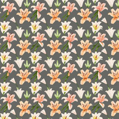 Yapraklı çiçek deseni. Çiçek buketleri çiçek kompozisyonları. Çiçek deseni