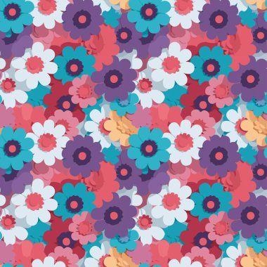 Yapraklı çiçek deseni. Çiçek buketleri çiçek kompozisyonları. Çiçek deseni