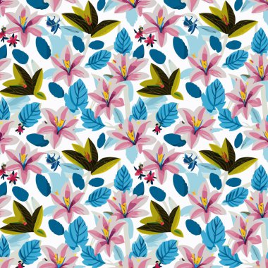 Yapraklı çiçek desenleri çiçek desenleri çiçek desenleri