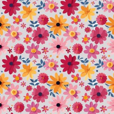 Yapraklı çiçek deseni. Çiçek buketleri çiçek kompozisyonları. Çiçek deseni