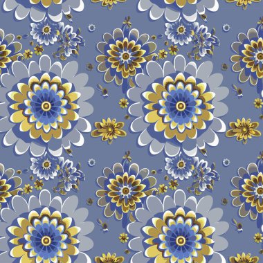 Yapraklı çiçek deseni. Çiçek buketleri çiçek kompozisyonları. Çiçek deseni