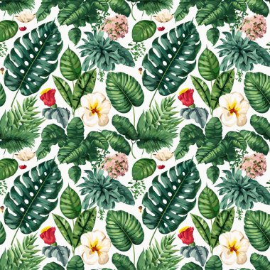 Yapraklı çiçek deseni. Çiçek buketleri çiçek kompozisyonları. Çiçek deseni