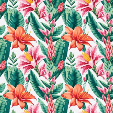 Yapraklı çiçek deseni. Çiçek buketleri çiçek kompozisyonları. Çiçek deseni