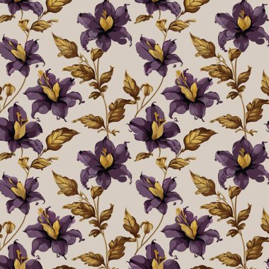 Yapraklı çiçek deseni. Çiçek buketleri çiçek kompozisyonları. Çiçek deseni