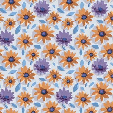 Yapraklı çiçek deseni. Çiçek buketleri çiçek kompozisyonları. Çiçek deseni