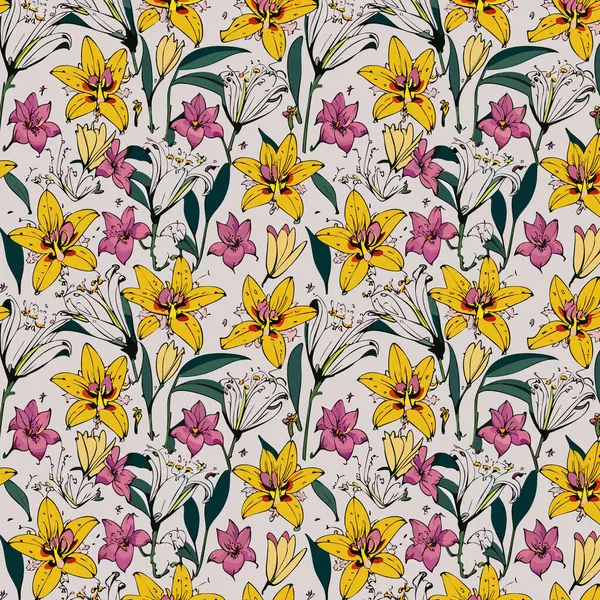 Yapraklı çiçek deseni. Çiçek buketleri çiçek kompozisyonları. Çiçek deseni