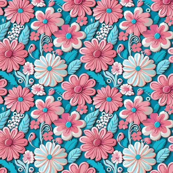 Florais Padrão Design Para Pano Shirt Fronha Padrão Flor Com — Fotografia de Stock