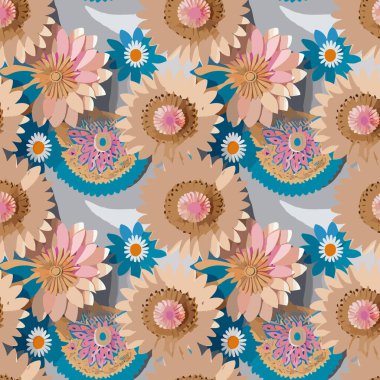 Yapraklı çiçek deseni. Çiçek buketleri çiçek kompozisyonları. Çiçek deseni