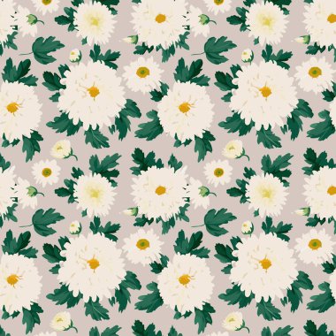 Yapraklı çiçek deseni. Çiçek buketleri çiçek kompozisyonları. Çiçek deseni