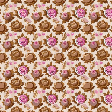 Desen sanat tasarımı. Yapraklı çiçek deseni. Çiçek buketleri. Çiçek kompozisyonları. Çiçek deseni