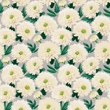 Yapraklı çiçek deseni. Çiçek buketleri çiçek kompozisyonları. Çiçek deseni