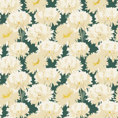 Yapraklı çiçek deseni. Çiçek buketleri çiçek kompozisyonları. Çiçek deseni