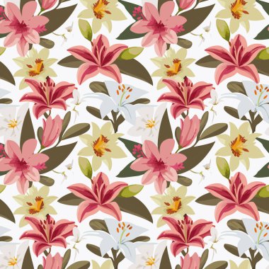 Desen sanat tasarımı. Yapraklı çiçek deseni. Çiçek buketleri. Çiçek kompozisyonları. Çiçek deseni