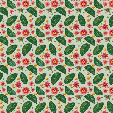 Desen sanat tasarımı. Yapraklı çiçek deseni. Çiçek buketleri. Çiçek kompozisyonları. Çiçek deseni