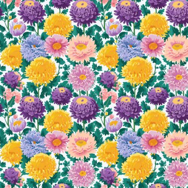 Yapraklı çiçek deseni. Çiçek buketleri çiçek kompozisyonları. Çiçek deseni