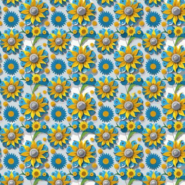 Desen sanat tasarımı. Yapraklı çiçek deseni. Çiçek buketleri. Çiçek kompozisyonları. Çiçek deseni