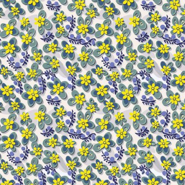 Desen sanat tasarımı. Yapraklı çiçek deseni. Çiçek buketleri. Çiçek kompozisyonları. Çiçek deseni