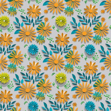 Yapraklı çiçek deseni. Çiçek buketleri çiçek kompozisyonları. Çiçek deseni