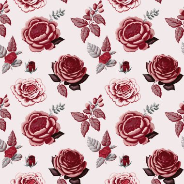 Desen sanat tasarımı. Yapraklı çiçek deseni. Çiçek buketleri. Çiçek kompozisyonları. Çiçek deseni