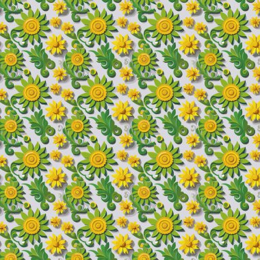 Yapraklı çiçek deseni. Çiçek buketleri çiçek kompozisyonları. Çiçek deseni