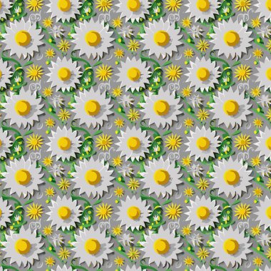 Desen sanat tasarımı. Yapraklı çiçek deseni. Çiçek buketleri. Çiçek kompozisyonları. Çiçek deseni