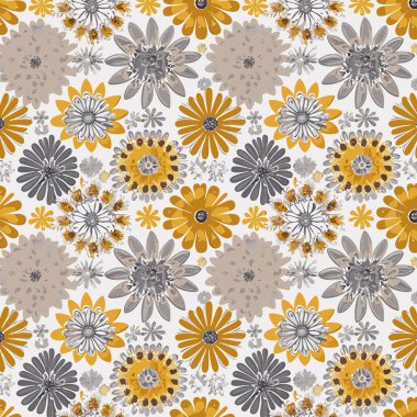 Yapraklı çiçek deseni. Çiçek buketleri çiçek kompozisyonları. Çiçek deseni