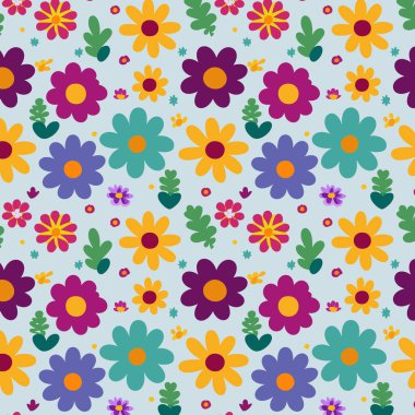 Desen sanat tasarımı. Yapraklı çiçek deseni. Çiçek buketleri. Çiçek kompozisyonları. Çiçek deseni