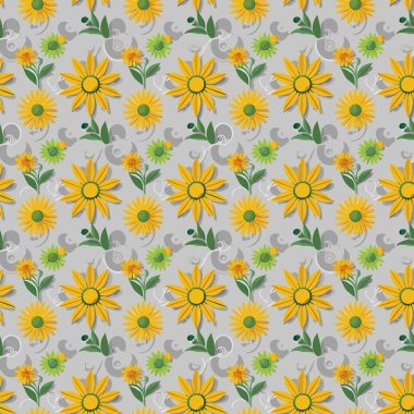 Yapraklı çiçek deseni. Çiçek buketleri çiçek kompozisyonları. Çiçek deseni