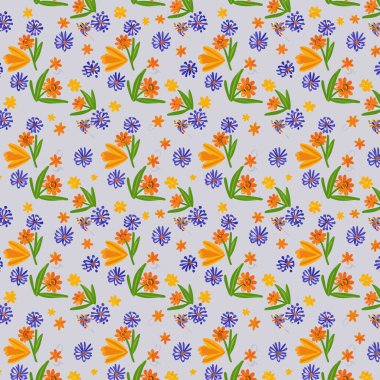 Desen sanat tasarımı. Yapraklı çiçek deseni. Çiçek buketleri. Çiçek kompozisyonları. Çiçek deseni