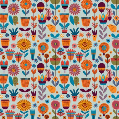 Desen sanat tasarımı. Yapraklı çiçek deseni. Çiçek buketleri. Çiçek kompozisyonları. Çiçek deseni