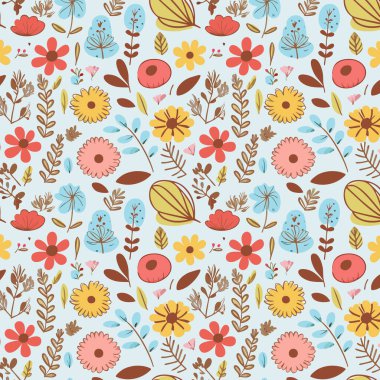 Yapraklı çiçek deseni. Çiçek buketleri çiçek kompozisyonları. Çiçek deseni