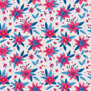 Yapraklı çiçek deseni. Çiçek buketleri çiçek kompozisyonları. Çiçek deseni