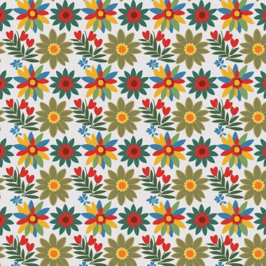 Yapraklı çiçek deseni. Çiçek buketleri çiçek kompozisyonları. Çiçek deseni