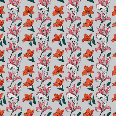 Yapraklı çiçek deseni. Çiçek buketleri çiçek kompozisyonları. Çiçek deseni